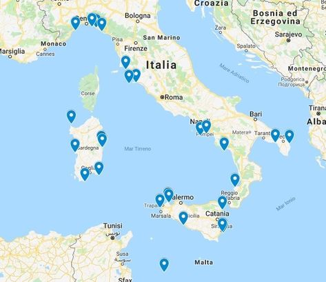 The 27 best beaches in Italy and how to get there | Delightfully Italy Sardinia Italy Map, Best Beaches Italy, Beaches In Italy, Travel Montenegro, Map Italy, Italy Culture, Sicily Travel, Italian Beaches, Italy Beaches