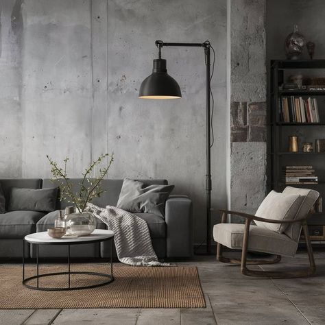 15 Industrial Chic Interior Ideas to Transform Your Space Now - Fabricerie Industrial Interior Design Small House, Industrial Chic Interior Living Rooms, Industrial Small Living Room, Industrial Apartment Design, Small Industrial Living Room, Small Industrial Apartment, Soft Industrial Decor, Loft Industrial Design, Urban Industrial Living Room