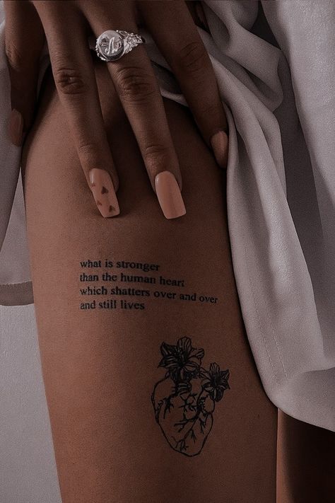 Simple Unique Tattoos, Human Heart Tattoo, Lower Arm Tattoos, The Best Tattoos, Cool Wrist Tattoos, Self Love Tattoo, Hand Tattoos For Girls, Small Forearm Tattoos, Hand Poked Tattoo