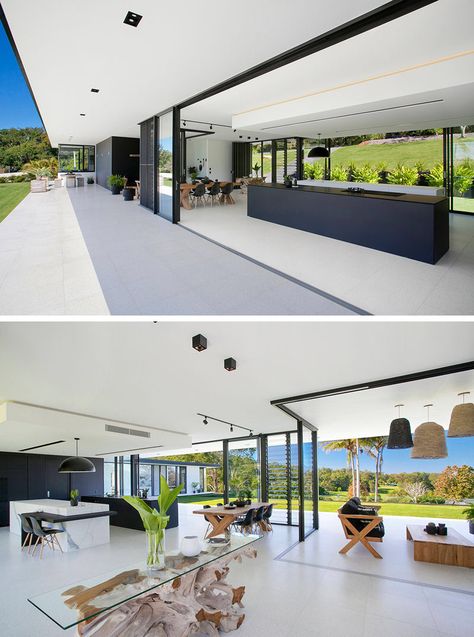 See Inside The Home This Architect Designed For Her Own Family Skylight Design, Glass Walls, Modern Architecture House, House Architecture Design, Minimalist Interior, Glass House, Glass Doors, Architect Design, Design Case