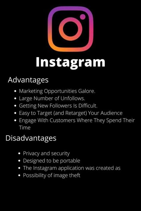 Advantages and Disadvantages Instagram Application, Advantages And Disadvantages, Social Media, Marketing, Media, Instagram