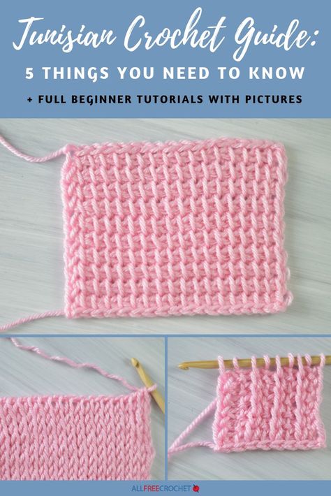 Tunsinian Crochet Stitches, Tunsinian Crochet, Crochet Patterns Tunisian, Tunisian Patterns, Tunisian Crochet Free, Tunisian Stitches, Picot Crochet, Crochet Guide, Tunisian Crochet Blanket