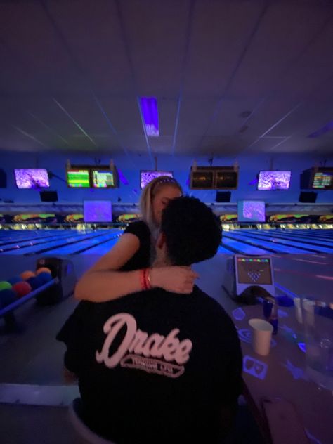 Cute Couple sitting together during a bowling date with neon lights Bowling Pictures, Summer Date Ideas, Physical Connection, Romantic Boyfriend, Power Dynamics, Dream Dates, Cute Date Ideas, Teenage Love, Night Couple