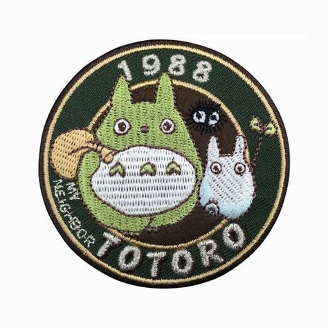 My Neighbor Totoro, Sew On, Embroidered Patch, Green