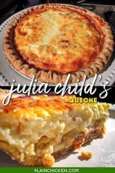 Julie Childs Recipes, Best Quiche Lorraine Recipe Ever, Pie Meals Dinners, Easy Egg Quiche Recipes, Lunch Quiche Recipe, Betty Crocker Quiche Lorraine, Sweet Quiche Recipes, Pie Crust Quiche Easy, Creamy Quiche Recipes