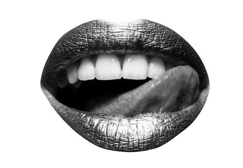 White Tongue, Lips Photo, White Lips, Black Stickers, Lips Print, Open Mouth, Black And White Aesthetic, Iconic Photos, White Aesthetic