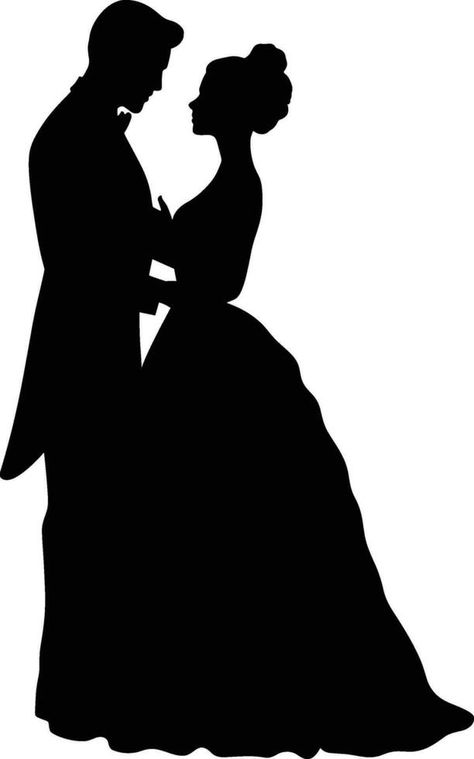 AI generated romantic couple silhouette. silhouette of couple at wedding. AI generated illustration. Silhouette Of A Couple, Marriage Silhouette, Wedding Silhouette Couple, Engagement Illustration, Couples Silhouette, Silhouette Of Couple, Couple Graphic, Couple Vector, Japanese Ornament