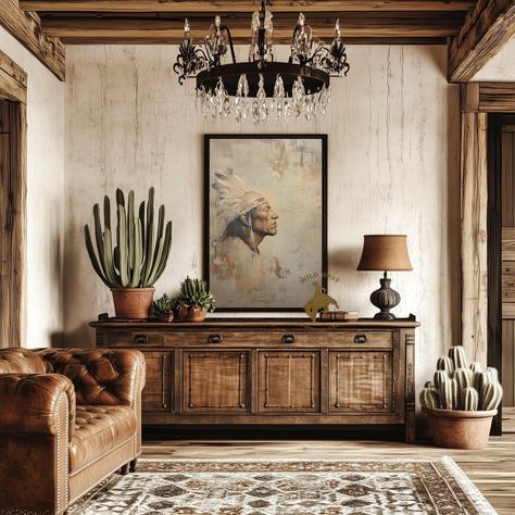 Transform your space with our stunning collection of vintage western art posters. Perfect for enthusiasts of classic cowboy culture and the untamed beauty of the Wild West, our high-quality poster prints capture the essence of western scenes with rich details and vibrant colors. 𝐅𝐞𝐚𝐭𝐮𝐫𝐞𝐬: *Premium Quality: Printed on high-grade paper to ensure long-lasting durability and a professional finish. *Variety of Sizes: Available in multiple dimensions to fit any space, from small cozy corners t Hacienda Style Home Office, Western Sitting Room Ideas, Southwest Wall Art Living Room, Old Western Decor Ranch Style, Western Cowboy Decor, Boho Western Office Decor, Cowboy Entryway Ideas, Staging Artwork, Western Organic Modern