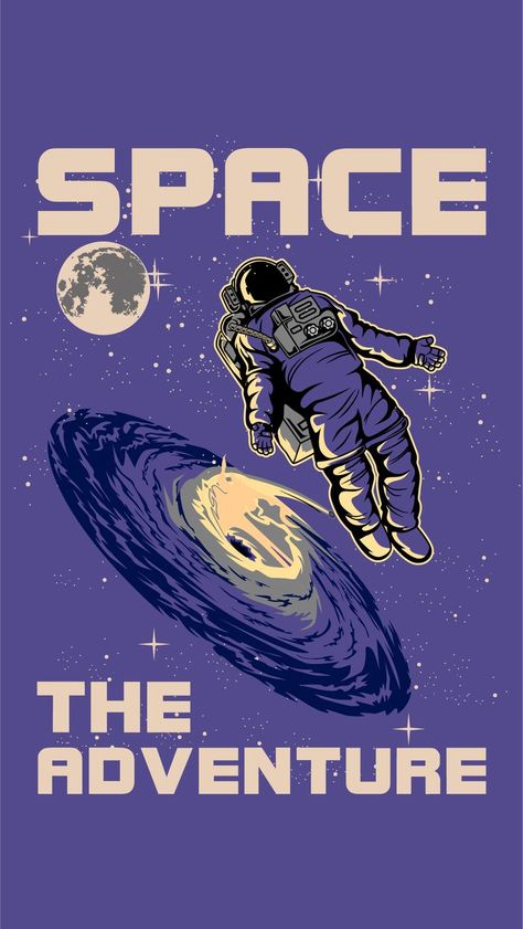 Space Adventure. A space lover's gift idea for those who love space and astronomy. Whether for a birthday, Christmas, or as a gift in general, it makes a great gifting item on a t-shirt, mug, hoodie and so much more.

space adventure, space, adventure, galaxy, space design, space illustration, moon, astronaut, astronaut illustration, universe, stars, purple Albert Einstein, Galaxy Poster Design Ideas, Birthday Gift Illustration, Galaxy Design Ideas, Retro Space Graphic Design, Hoodie Art Design, Space Theme Poster, Space T Shirt Design, Space Shirt Design