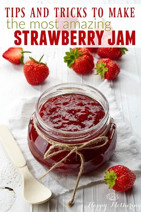 Strawberry Jam Recipe Without Pectin, Making Strawberry Jam, Easy Strawberry Jam, Strawberry Jam Recipe, Jam Recipes Homemade, Homemade Strawberry Jam, Homemade Jelly, Jam And Jelly, Jam Recipe