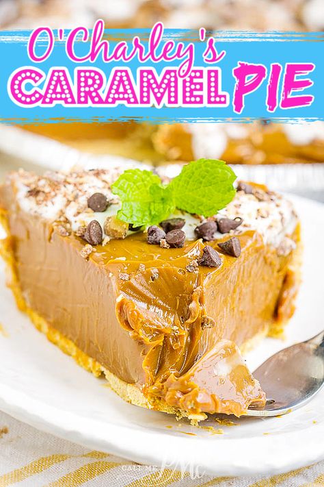 Caramel Pie Recipe, Caramel Pie, Cream Pie Recipes, Easy Pie, Caramel Recipes, Perfect Pies, Scrumptious Desserts, Delicious Pies, No Bake Pies