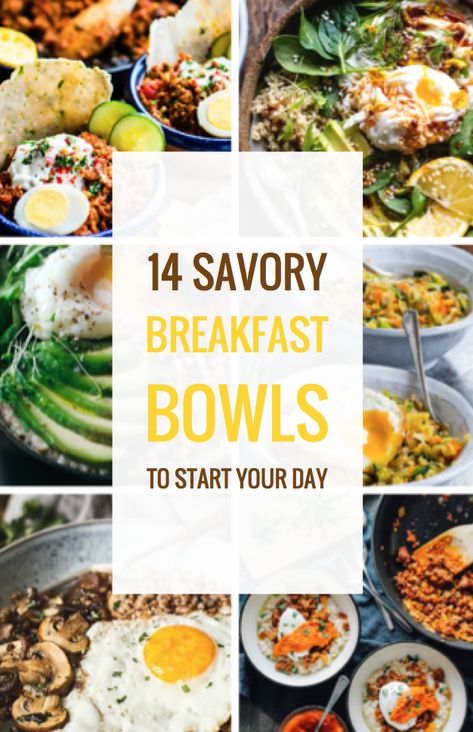 14 Savory Breakfast Bowls to Start Your Day Power Bowls Breakfast, Savory Breakfast Bowls, Breakfast Bowl Egg, Bean Breakfast, Sautéed Kale, Bowl Meals, Breakfast Bowls Recipe, Savory Breakfast Recipes, Healthy Breakfast Bowls