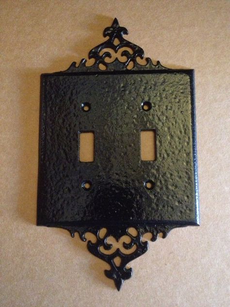 SOLD - William Spencer Light Switch Plate Switch.  New Vintage by Tosh Light Switch Ideas, Diy Light Switch, Witchy House, Bedroom Transformation, Goth Decor, Light Switches, Room Stuff, Light Switch Plate, Gothic Home Decor