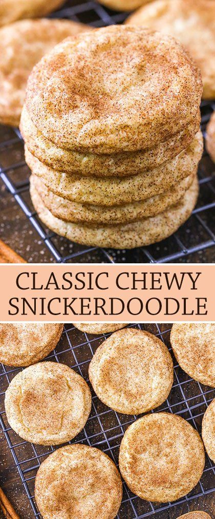 Chewy Snickerdoodles, Classic Cookies Recipes, Snickerdoodle Recipe, Christmas Baking Recipes, Snickerdoodle Cookies, Snickerdoodle Cookie Recipes, Dessert Party, Buttery Cookies, Classic Cookies