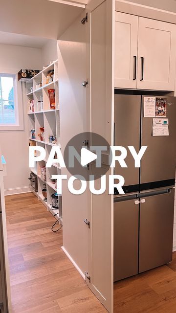 Walkthrough Pantry Behind Kitchen, Pantry Ideas With Wine Fridge, Pantry Between Kitchen And Garage, Kitchen Plans With Butlers Pantry, Walk In Pantry Hidden, Small Butlers Pantry With Fridge, Hidden Pantries Walk In, Kitchen Design With Hidden Pantry, Kitchens With Hidden Pantry