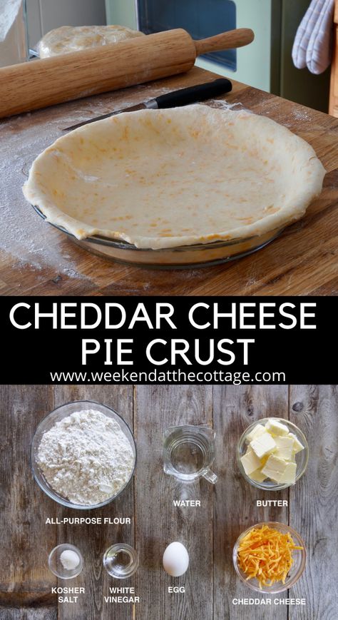 Pie Savoury, Cheese Pie Crust, Pies Easy, Pie Crust Recipe Easy, Savoury Pies, Pie Dough Recipe, Homemade Pie Crust Recipe, Meat Pies, Cheese Pie