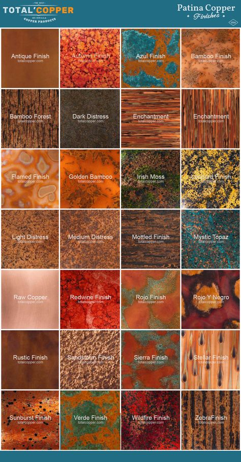 Actual sample pieces of our real patina copper. Includes all of our 28 patina colors. An excellent Way to explore the look and feel of our copper. Also a great way to know for sure which ones will work the best for you. *Samples are embossed with our logo, not suitable for using for artwork or jewelry purposes. Ships Express Mail Free Same Day ! Actual Copper Sample Pieces All 27 Copper Finishes Included Each Piece is approximately 4-5 Inches by 4-5 Inches, Light 36 Gauge Patina Copper Backsplash, Copper Colored Cabinets, Copper Sheeting Backsplash, Copper Wall Color, Copper Patina Backsplash Kitchen, Oxidized Copper Color Palette, Copper Patina Wallpaper, Faux Copper Finish, Copper Patina Aesthetic