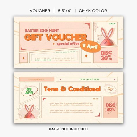 PSD easter egg hunt voucher | Premium Psd #Freepik #psd #discount-coupon #gift-voucher-template #coupon-design #gift-voucher-gift-card Cash Voucher Design, Coupon Graphic Design, Coupon Design Ideas, Gift Coupon Design, Gift Voucher Design Ideas, Voucher Design Coupon, Voucher Design Ideas, Discount Card Design, Discount Poster Design