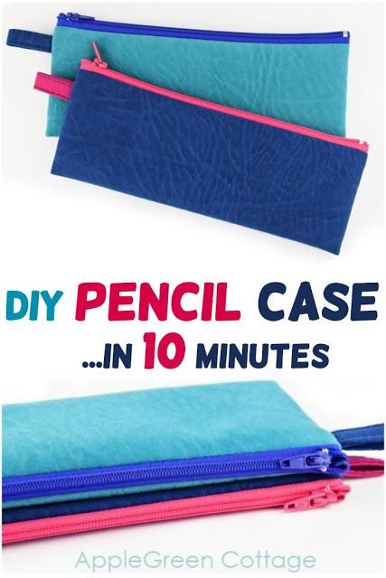 Sew A Pencil Case Free Pattern, Easy Pencil Case Pattern, Homemade Pencil Case, Pencil Pouch Pattern, Pencil Pouch Diy, Diy Back To School Supplies, Sewing Slippers, Pencil Case Sewing, Zipper Sewing