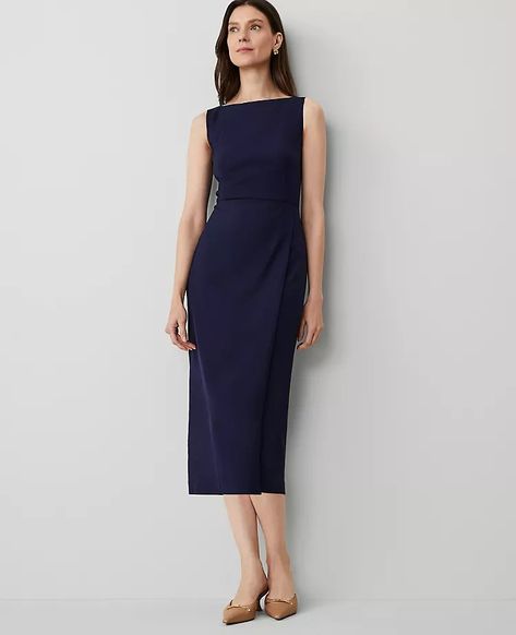 829791 Navy Suit Dress Women, Timeless Cocktail Dresses, Womens Business Dress, Business Formal Women Dress, Dresses For Work Offices, Work Dinner Dress, Cocktail Attire Women, Professional Dress Women, Stylish Work Attire Business Casual