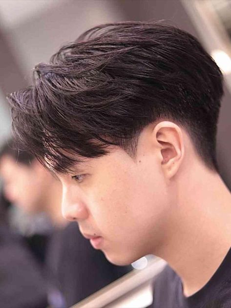 Korean-Inspired Kpop Cut with Disconnected Undercut for Guys Asian Hair Undercut, Slick Straight Hair, Korean Haircut Men, Mens Haircuts Straight Hair, Korean Men Hairstyle, Mens Haircuts Short Hair, Global Hair, Korean Haircut, Men Haircut Curly Hair