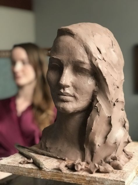 Fast Clay demo for my students Sculpting For Beginners, Clay Head Sculpture, Clay Face Sculpture, Clay Bust, Clay Portrait, Black Power Art, Ceramic Sculpture Figurative, Anatomy Sculpture, Art Alevel