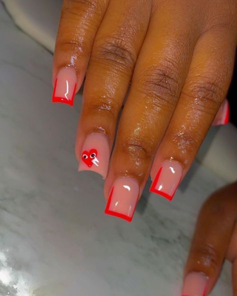 Brown Acrylic Nails, Brown Acrylic, Red Acrylic Nails, Diy Acrylic Nails, Colored Acrylic, Colored Acrylic Nails, Girly Acrylic Nails, Cute Acrylic Nail Designs, French Tip Acrylic Nails