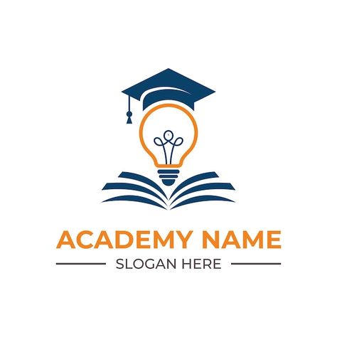 Education and graduation academy logo | Premium Vector #Freepik #vector #degree #university-degree #graduate-student #degree-cap Student Association Logo Design, Academy Logo Design Ideas, Education Logo Ideas, Education Logo Design Ideas, School Logo Design Ideas, Association Logo Design, Institution Logo, Academy Logo Design, Educational Logo