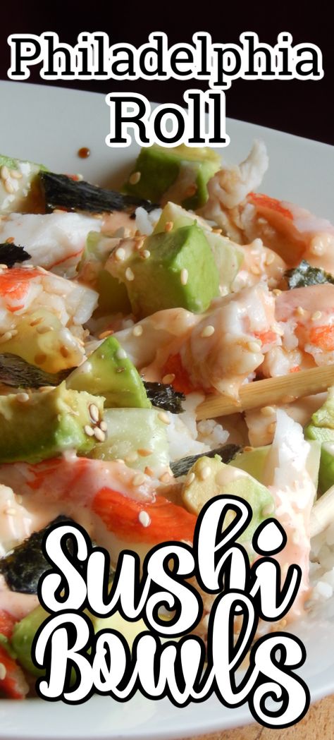 Recipes With Yum Yum Sauce, Philadelphia Roll Sushi, Philadelphia Roll, Sushi Bowl Recipe, Sushi Bowls, Sushi Recipes Homemade, Poke Bowl Recipe, Sushi Roll Recipes, Yum Sauce