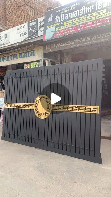 NEW RAMGARHIA ENGI. WORKS 🏗️ on Instagram: "We make all Types of gate , ironic gates ,steel gates , Metal gates , aluminium profiles gates , wooden sheets gates , grills , railings , steel railings , glass railings , wooden railings , japani chokhats , door frames & windows , chogaths & windows frames with finest quality without any compromise. A complete real estate fabrication shop.  we manufacture Iron & steel products everything a house needs.  we provide good services.  we are Gates , steel railing & glass railing , wooden railing , door frame Specialist ✅ @new.ramgarhia.engi.works  contacts-8209741313  #gate #design #gatedesign #designs #glassrailing #glassrailings #railing #grill #home #homedecor #homedesign #homesweethome #exteriordesign #exterior #interiordesign #interior #engine Rail Gate Design, Iron Gates For Home, Iron Gate For Home, Front Door Iron Gate, Fabrication Gate Design, Aluminium Profile Gates, Profile Gate Design, House Main Gates Design Iron, Small Main Gate Design