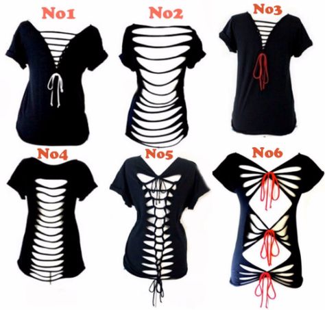 Cut Up T Shirt, Cut Shirt Designs, Diy Cut Shirts, Shirt Makeover, Cut Up Shirts, Easy Diy Clothes, Diy Clothes Hacks, Diy Clothes Refashion, Upcycle Clothes Diy