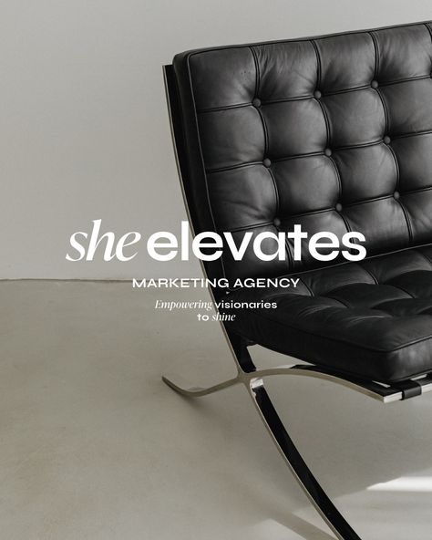 Introducing She Elevates, a trailblazing marketing agency committed to propelling female-led businesses to new heights. 🤍 At Designs by Gabi, we create bespoke, delightful, memorable visual identity designs that truly represent your business values and connect with high-end customers. If you're ready to LEVEL UP inquiry from the link in bio! Let's create a brand identity you'll be proud of! . . . #businesscoach #marketingagency #entrepreneucoach #marketingstrategy #coachbranding #digital... Marketing Agency Aesthetic, Empowering Branding, Digital Agency Branding, Design Agency Branding, Marketing Agency Branding, Brand Design Ideas, High End Branding, Creative Agency Branding, Business Values