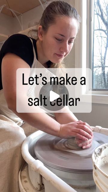 Modern Fire Pottery on Instagram: "Salt cellar, salt pig, whatever you want to call it. It’s a way to elevate your kitchen with beautiful handmade pottery.   It’s my goal to create functional items that bring you joy every time you use them. 🫶🏼 . . . . #Farmhousepottery #potterylove #ceramicartist #pottersofinstagram #instapottery #pottery #wheelthrown #handmadeceramics #functionalceramics #modernceramics #claylife #makersofinstagram" Handmade Ceramic Salt Cellar, Pottery Salt Pig Handmade, Ceramic Kitchen Items, Functional Wheel Thrown Pottery, Salt Pig Ceramic, Pottery By Hand, Pottery Ideas Wheel Thrown Beginner, Wheel Pottery Ideas Beginner, Salt Cellar Ceramic