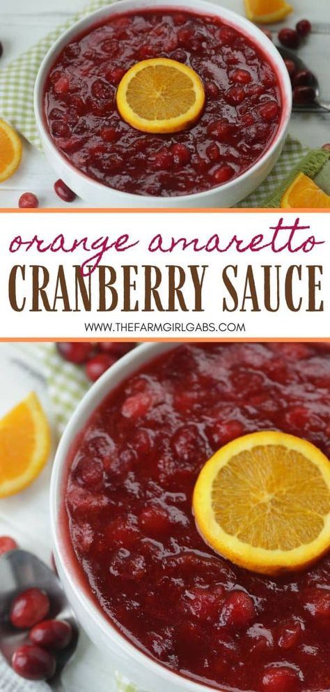 Orange Amaretto Cranberry Sauce is the perfect Thanksgiving dinner side dish. Tart cranberries, sweet orange and amaretto team up for this delicious fall recipe. This easy cranberry sauce recipe is a family favorite. It's not Thanksgiving without this delicious cranberry sauce. Cranberry Sauce With Orange Marmalade, Perfect Thanksgiving Dinner, Cranberry Sauce Thanksgiving, Fresh Cranberry Sauce, Best Cranberry Sauce, Easy Cranberry Sauce, Cranberry Orange Sauce, Thanksgiving Food Sides, Leftover Cranberry Sauce