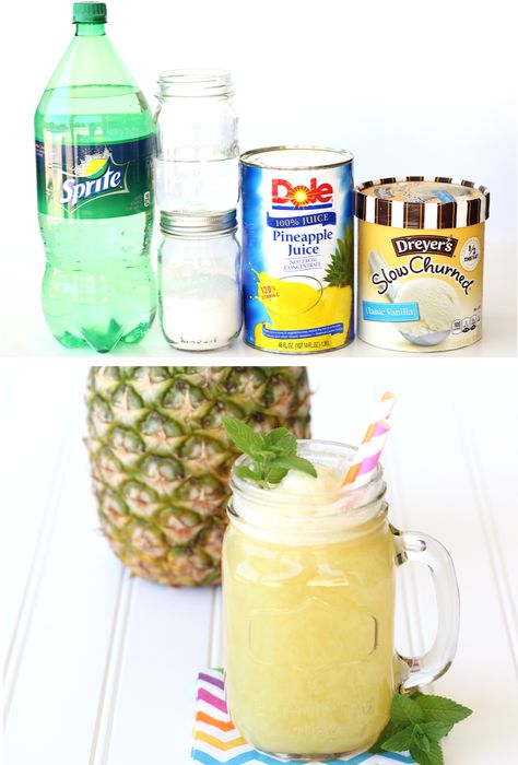 Party Food Ideas & Recipes - Easy Pineapple Punch Recipe!  Just a few ingredients and you've got the hit of the party!  Go grab the recipe and give this delicious tropical drink a try! Pineapple Punch Recipe, Pineapple Party Punch, Summer Drinks Kids, Summer Wedding Food, Food Ideas Recipes, Party Punch Recipe, Sherbet Punch, Girly Drinks, Party Punch Recipes