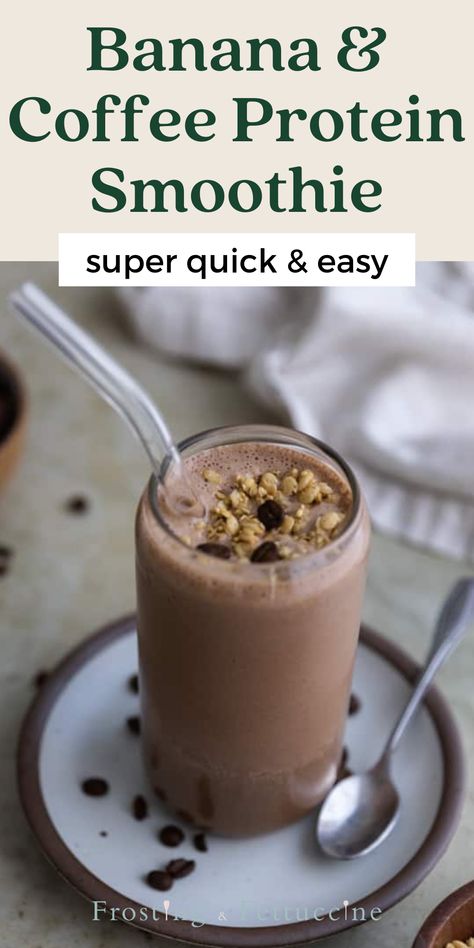 Coffee Protien Smoothies Recipes, Easy Morning Protein Shakes, Smoothies No Protein Powder, Coffee Smoothie With Yogurt, Yogurt Smoothies Healthy Breakfast, Pea Protein Powder Smoothie Recipes, Nut Free Smoothie Recipes, Healthy Smoothies With Greek Yogurt, Greek Yogurt Smoothie Protein