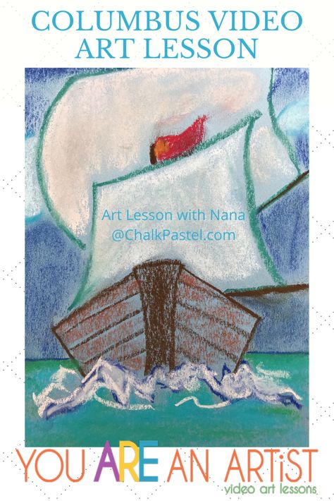 Christopher Columbus Art Lesson - You ARE an ARTiST! Christopher Columbus Homeschool, Christopher Columbus Projects, Christopher Columbus Craft, Christopher Columbus Activities, Homeschool Science Experiments, American History Homeschool, History Video, Homeschool Projects, Homeschool Crafts