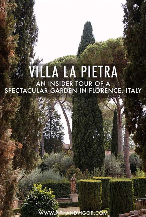 An Insider Tour of A Spectacular Garden In Florence, Italy (Villa La Pietra) Italian Landscaping, Bed Layers, Italian Garden Landscaping, European Gardens, Inspiring Gardens, Roman Garden, Italian Gardens, Italy Villa, Italian Bed