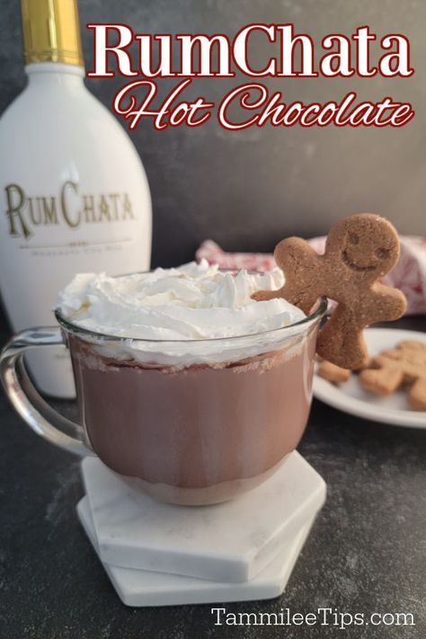 Hot Chocolate Rum Chata, Rumchata Hot Cocoa, Chocolate Cocktails Easy, Crockpot Hot Chocolate With Alcohol, Dirty Snowman Hot Chocolate, Boozie Hot Cocoa, Hot Cocoa With Alcohol, Hot Chocolate With Alcohol Recipes, Rumchata Hot Chocolate Crock Pot