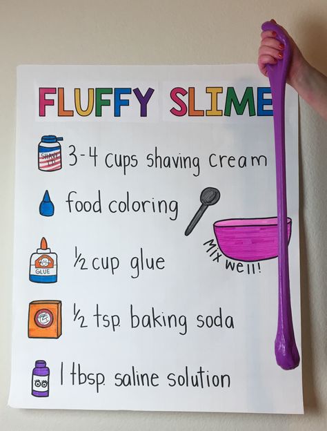 Learn how to make fluffy slime without borax and only four easy ingredients. Visit Especially Education for this cool sensory fun. Fluffy Slime Recipe, Resep Slime, Diy Slime Recipe, Slime Party, Glitter Slime, Aktivitas Montessori, Fluffy Slime, Slime Recipe, Diy Slime