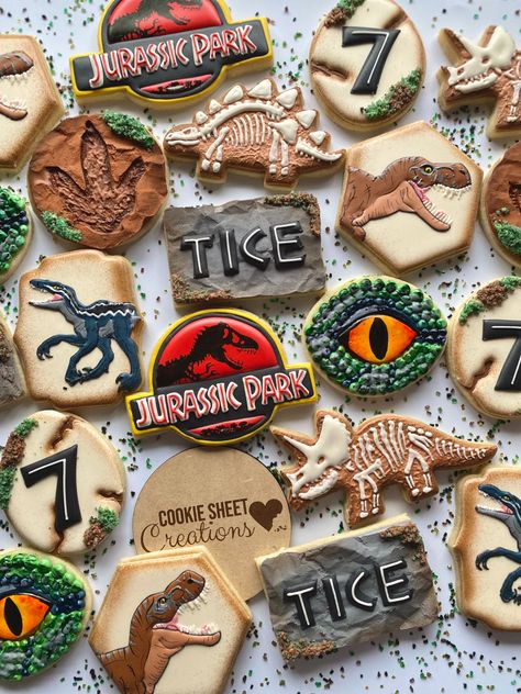 Dino Snacks, Dinosaur Snacks, Jurassic Park Birthday Party, Jurassic Park Party, Dinosaur Birthday Theme, Jurassic Park Birthday, Birthday Party At Park, Dinosaur Birthday Party Decorations, Dinosaur Birthday Cakes