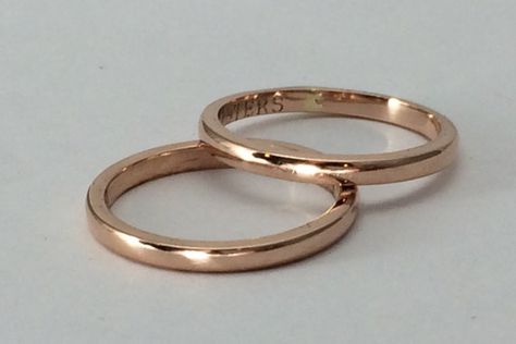 $107. A little too simple, but engraving is included in price. Gold Ring Plain, Plain Gold Wedding Bands, Pink Gold Ring, Pink Gold Rings, Plain Gold Ring, Rose Gold Wedding Band, Buying An Engagement Ring, Rose Gold Wedding Bands, Diamond Anniversary Rings