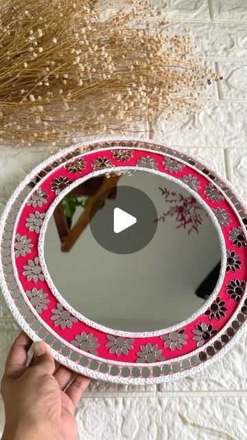 Creazone India on Instagram: "Lippan Art wall mirror🪞- Fusion of art and functionality!  [lippan art, handmade, gifting, wall mirror, sustainability]  #wallmirror #artfromwaste #housewarminggift #homedecorideas #walldecor #saveearth #lippanart #mosaicart #mirrormosaic #saveplanet #artistsoninstagram #handmade #handmadegifts #diy #createexplore #bottleart #wallart #wallartdecor #walldecoration #homedecor #homedecordiy #homedecorideas #beautifuldecor #easydiy #lippanartworkshop #handmadeisbest #giftideas #handmadegiftideas #returngifts #homedecorgifts" Lippan Art Mirror Wall, Art Mirror Wall, Lippan Art Mirror, Lippan Art Wall, Art Mirror, Lippan Art, Mirror Mosaic, Art Workshop, Save Earth