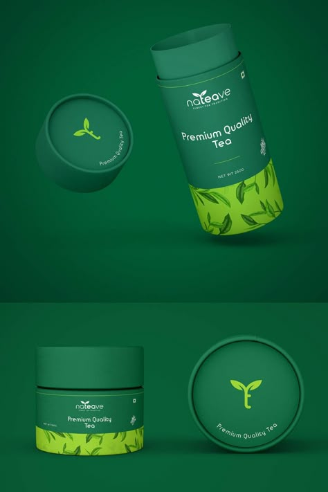 Tea Packaging Mockup, Tea Design Packaging, Green Tea Packaging Design, Tea Logo Design Ideas, Green Packaging Design, Tea Packaging Ideas, Tea Branding Design, Tea Brand Logo, Tea Label Design