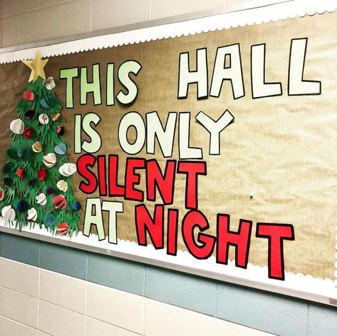 WeAreTeachers on Instagram: “Now this is one truthful holiday bulletin board! 😂 📷: @puttingwordsinyourmouth #weareteachers #iteach #iteachtoo #teacherstruggles…” Tree Preschool, Hallway Decorations, December Bulletin Boards, Christmas Hallway, Holiday Bulletin Boards, Christmas Bulletin Boards, School Hallway, Christmas Door Decorating Contest, Christmas Classroom Door