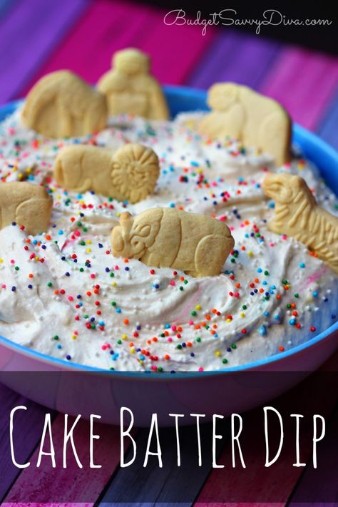 Cake Batter Dip Recipe- this seems so wrong, yet I would really like to try it sometime Pot Luck Ideas, Easy Dessert Dips, Cake Batter Dip, Mousse Au Chocolat Torte, Cheesecake Dip, Dessert Simple, Sweet Dips, Funfetti Cake, Dessert Dips