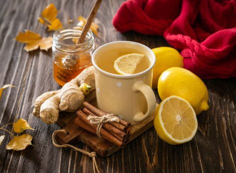 Ginger Cinnamon Tea, Cough Mixture, Ginger Root Tea, Honey Drink, Ginger Drink, Healthy Honey, Lemon Honey, Cinnamon Tea, Ginger And Cinnamon