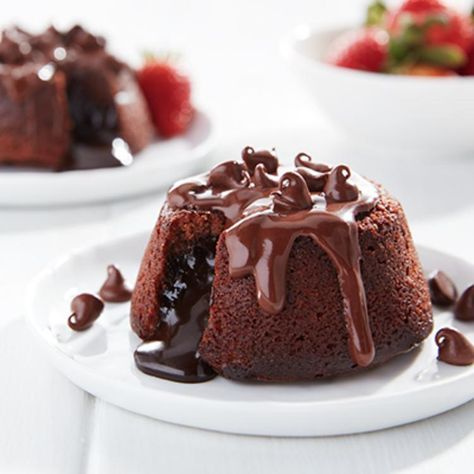 Chocolate Lava Cakes | TOLL HOUSE® Molten Lava Cakes Recipe, Chocolate Lava Cakes, Choco Lava, Lava Cake Recipes, Molten Lava Cakes, Chocolate Lava, Chocolate Lava Cake, Lava Cake, Dark Chocolate Cakes