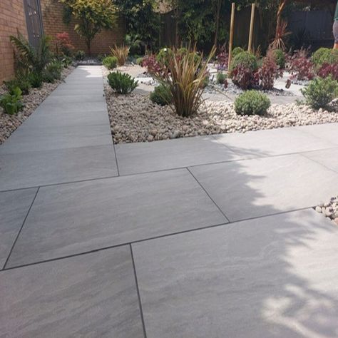 Types of Paving Slabs & Their Pros & Cons Slabbed Patio Ideas, Slabbed Garden Ideas, Garden Slabs, Garden Ideas Uk, Contemporary Gardens, Paving Ideas, Small Garden Ideas, Outdoor Paving, Paving Design