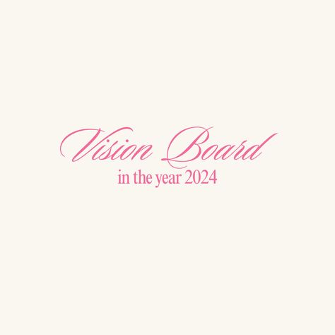 vision board cover pink aesthetic lettering 2024 2024 Vision Board Aesthetic Title, Pink Girly Vision Board, Vision Board Cover Photo, Vision Board Header, Vision Board Letters, Pinterest Cover Image Aesthetic, Board Covers Pink, Vision Board Ideas Pink, Vision Board Cover